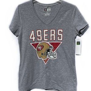 NEW SF 49ers- Officially Licensed NFL T-Shirt - Gold/Red/Grey Womens Med…